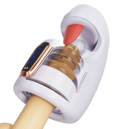 Cross - Electric Masturbator with 10 Licking and Thrusting Functions for Glans Training