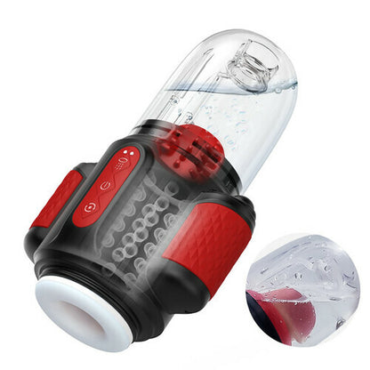 Storm Vortex - 5-Frequency Water Spray + 10-Frequency Vibration + 5-Frequency Rotation, Dual Glans Stimulation, Dual-Use