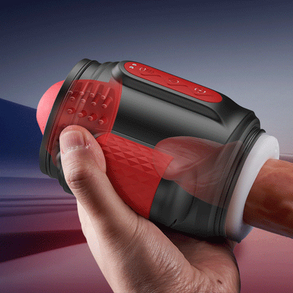 Storm Vortex - 5-Frequency Water Spray + 10-Frequency Vibration + 5-Frequency Rotation, Dual Glans Stimulation, Dual-Use