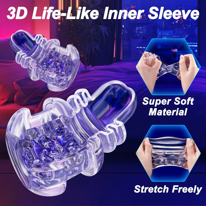 Cross - Electric Masturbator with 10 Licking and Thrusting Functions for Glans Training