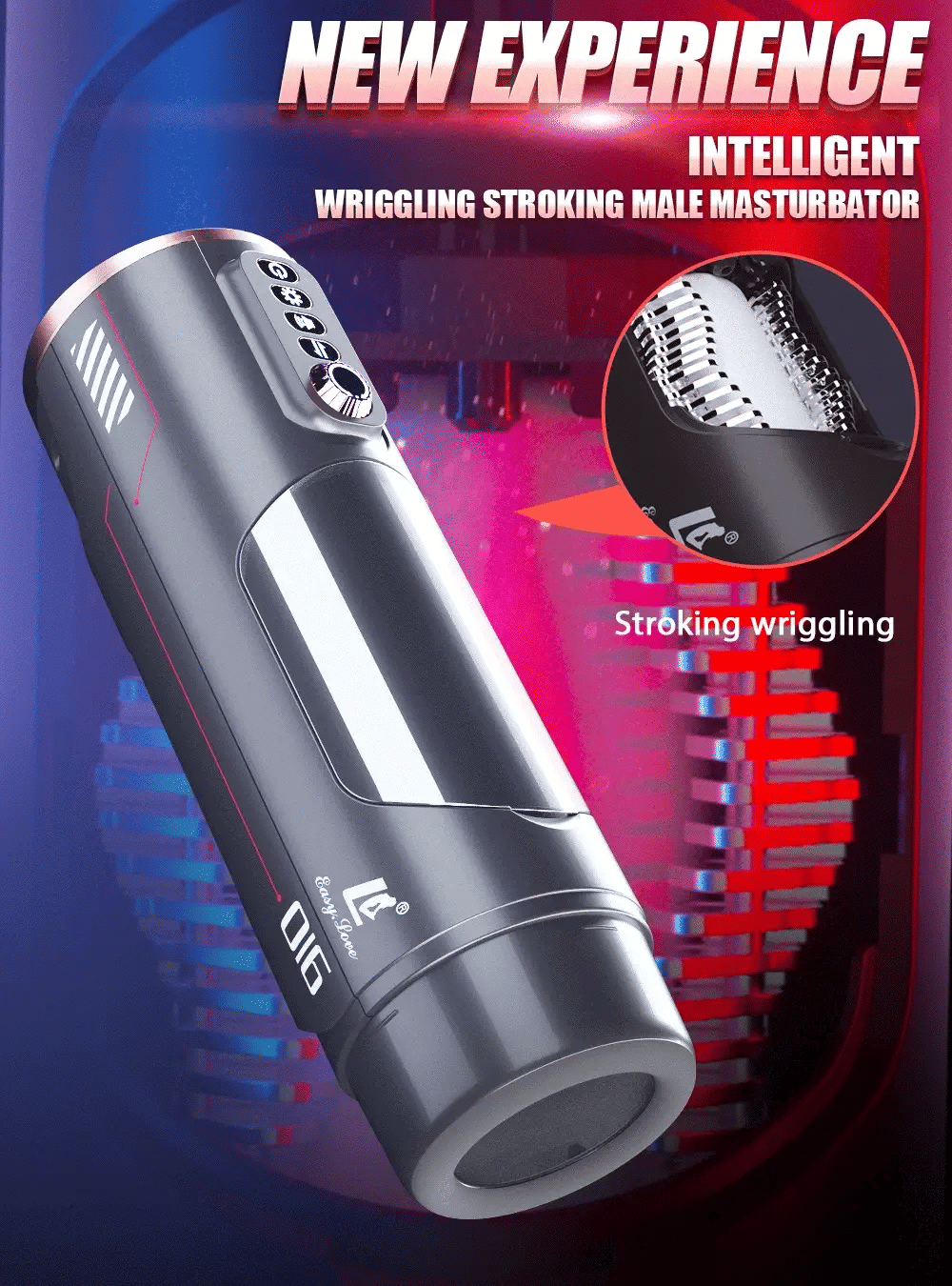 Adjustable Auto Thrusting Stroker Wriggling Heating Moaning Automatic Male  Masturbator - Warrior