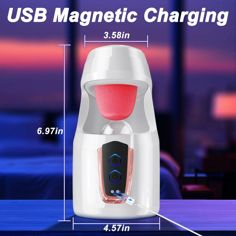 Cross - Electric Masturbator with 10 Licking and Thrusting Functions for Glans Training