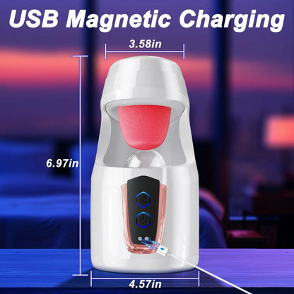 Cross - Electric Masturbator with 10 Licking and Thrusting Functions for Glans Training