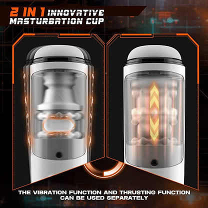 Joseph - Automatic 2 in 1 Automatic Thrusting & Vibrating Male Masturbators Cup for Penis Stimulation