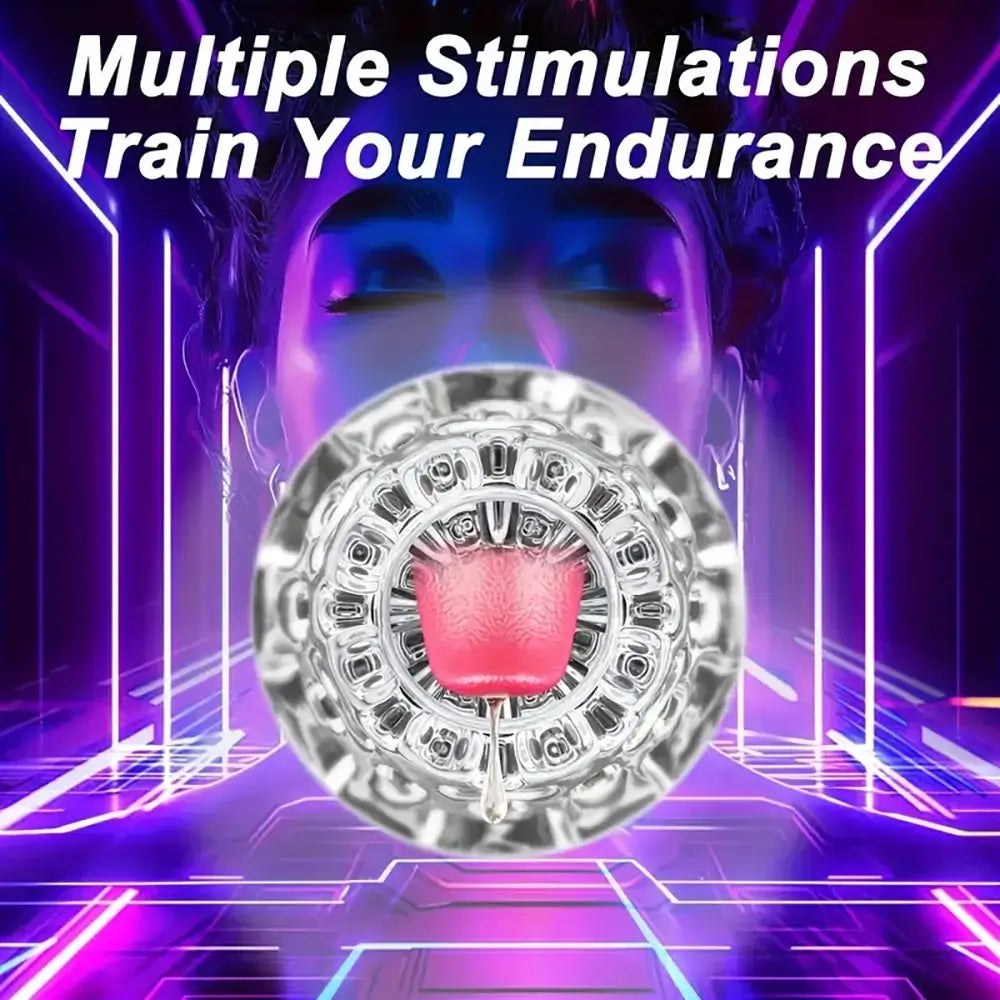 Cross - Electric Masturbator with 10 Licking and Thrusting Functions for Glans Training