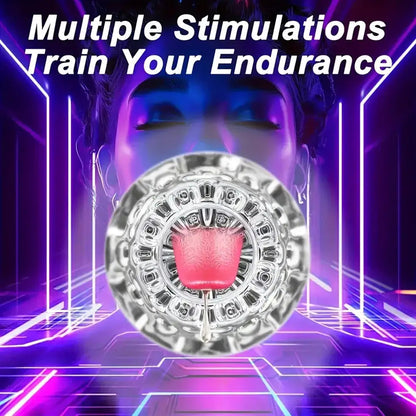 Cross - Electric Masturbator with 10 Licking and Thrusting Functions for Glans Training