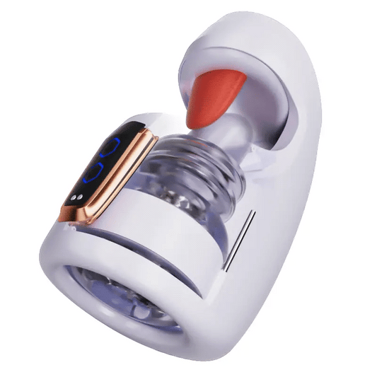Cross - Electric Masturbator with 10 Licking and Thrusting Functions for Glans Training