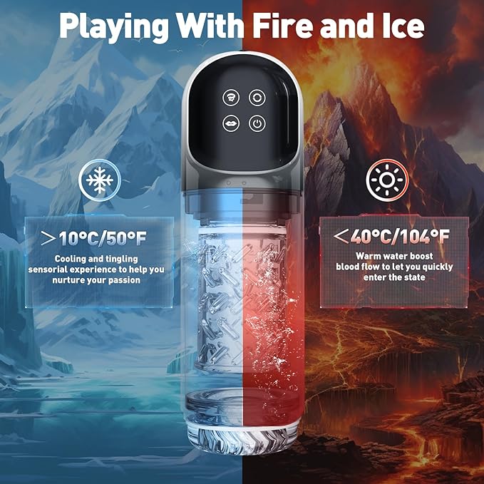 Cody - Automatic 4 Pump & 7 Sucking & 7 Rotating & 7 Licking & LCD Display Sex Machine Pocket Pussy Male Stroker Penis Pump