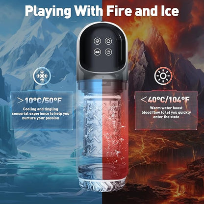 Cody - Automatic 4 Pump & 7 Sucking & 7 Rotating & 7 Licking & LCD Display Sex Machine Pocket Pussy Male Stroker Penis Pump