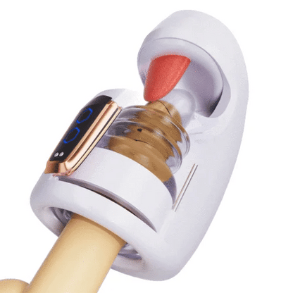 Cross - Electric Masturbator with 10 Licking and Thrusting Functions for Glans Training