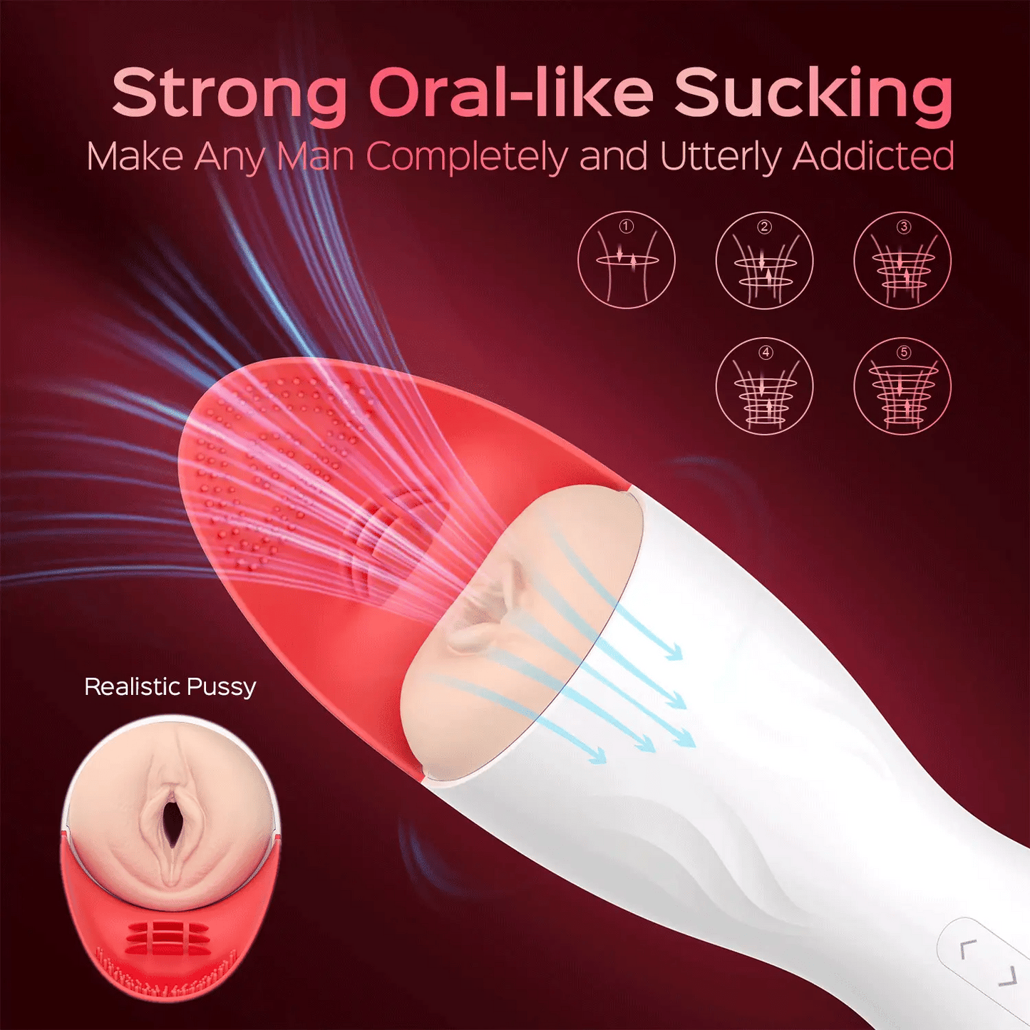 Fenix - Automatic Blowjob Male Masturbator with Testicle Massage