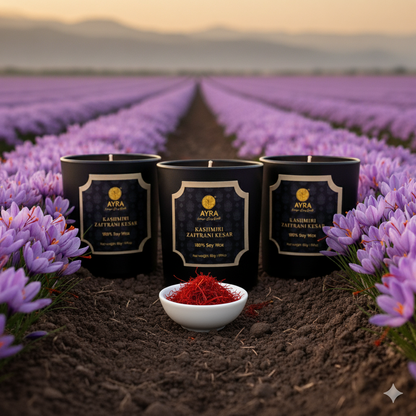 Kashmiri Zaffrani Kesar Candle | Set of 3