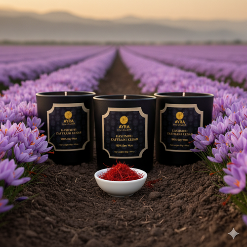 Kashmiri Zaffrani Kesar Candle | Set of 3