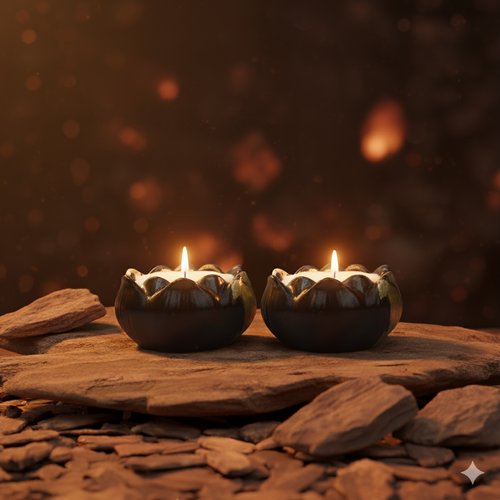 Majestic Oud Candle | Lotus Set of 2