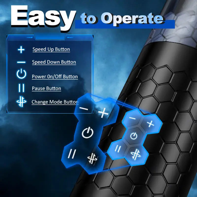 XR11 Hands Free Masturbator 10 Thrusting Rotating Modes & Speeds