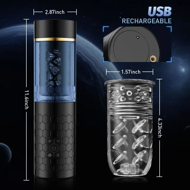 XR11 Hands Free Masturbator 10 Thrusting Rotating Modes & Speeds