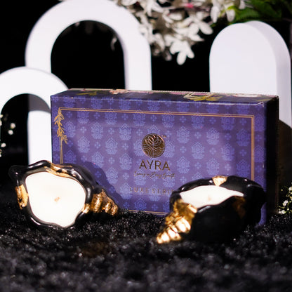 Kashmiri Zaffrani Kesar Candle | Shankh Set of 2