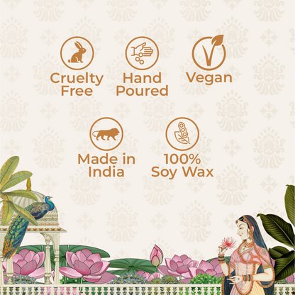 Kashmiri Zaffrani Kesar Candle | Lotus Set of 2