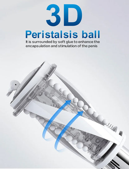 Zephyr - Automatic 5 Suction 10 Rotation Male Masturbator Hands Free Powerful Blowjob Sucking Heating Male Masturbator Cup with Voice