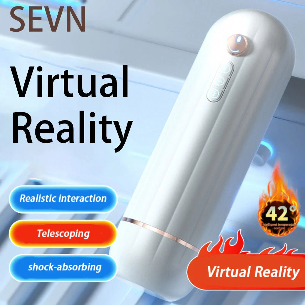 6 in 1 Automatic Male Masturbators Toys with CVT Thrusting Vibrating Stroker Cup